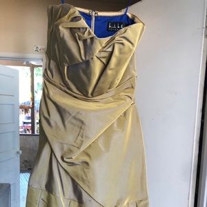 Nicole Miller Gold cocktail dress